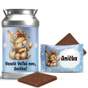 #701 Veľkonočné mini čokoládky v dózičke s vlastným textom