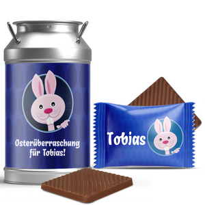 #703 Mini-Schokoladen in der Dose mit eigenem Text