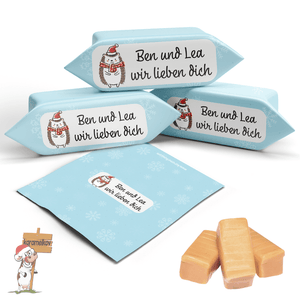 #128 Karamellbonbons mit Text