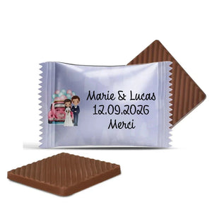 #B15F Mini chocolats de mariage personnalises