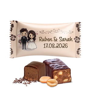 #B344F Bonbons au chocolat de mariage personnalises