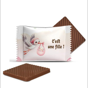 #B5042F Mini chocolats personnalises