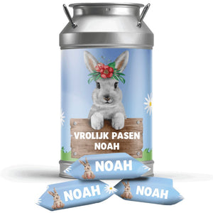 #N114L Karamelbonbons in blik met eigen tekst