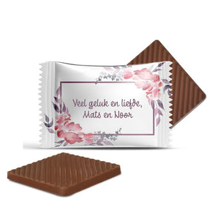 #B11E Mini chocolaatjes met eigen tekst voor bruiloften