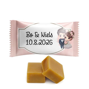 #N157L Karamelbonbons Excellence met eigen tekst