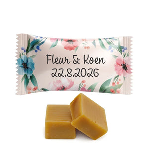 #B159E Karamelbonbons Excellence met eigen tekst