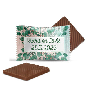 #B17E Mini chocolaatjes met eigen tekst voor bruiloften