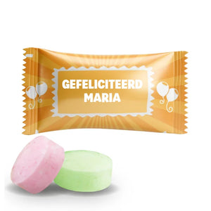 #B240E Fruitbonbons met eigen tekst