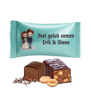 #B346E Chocoladebonbons met eigen tekst voor bruiloften