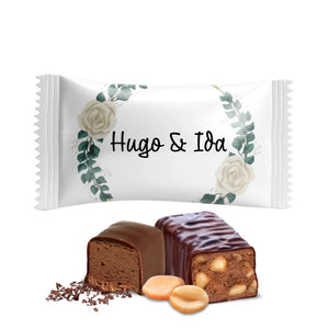 #B357E Chocoladebonbons met eigen tekst voor bruiloften