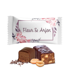 #B360E Chocoladebonbons met eigen tekst voor bruiloften