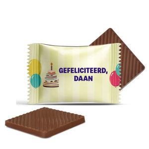 #B5035E Mini chocolaatjes met eigen tekst