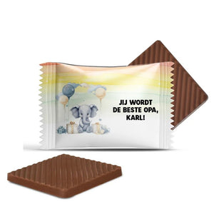 #B5059E Mini chocolaatjes met eigen tekst