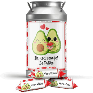 #B91E Karamelbonbons in blik met eigen tekst