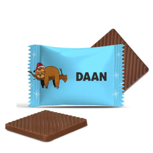 #3423 Mini chocolaatjes met eigen tekst – persoonlijk kerstcadeau
