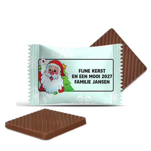 #3425 Mini chocolaatjes met eigen tekst – persoonlijk kerstcadeau