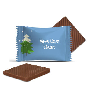 #3433 Mini chocolaatjes met eigen tekst – persoonlijk kerstcadeau