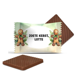 #3445 Mini chocolaatjes met eigen tekst – persoonlijk kerstcadeau