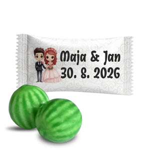 #S618E Žvečilni gumiji z lastnim besedilom za poroko