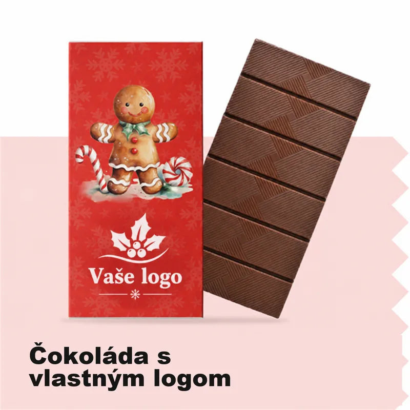 Vianočná čokoláda s vlastným logom a textom