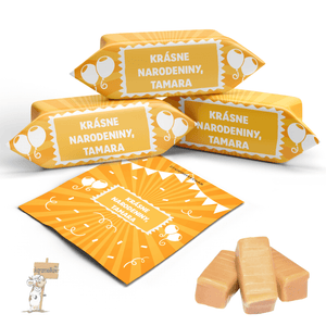 #054 KARAMELKY S VLASTNÝM TEXTOM